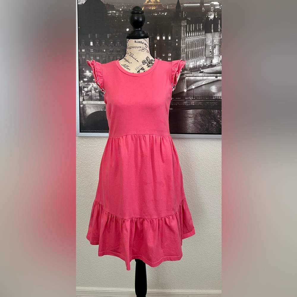 Kate Spade XS Flutter Sleeve Tiered Dress